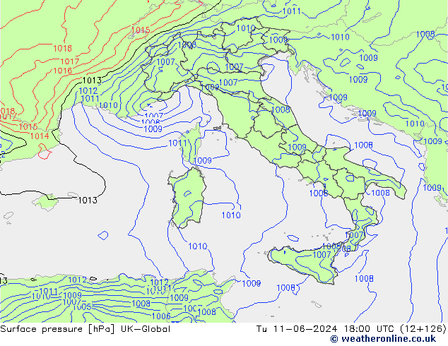 pressão do solo UK-Global Ter 11.06.2024 18 UTC