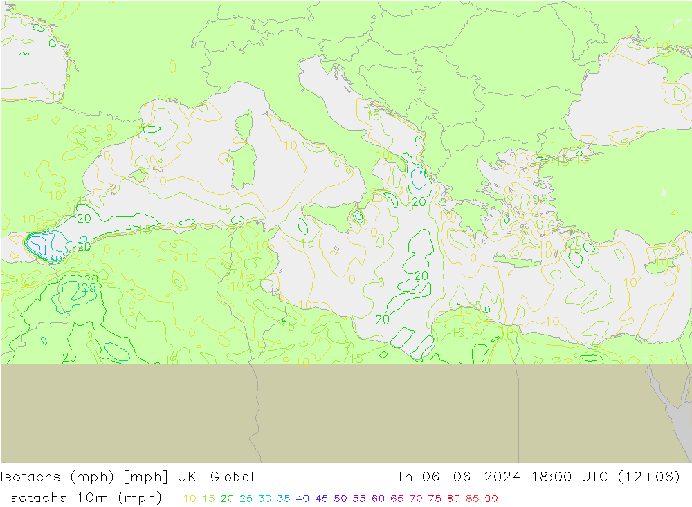 Isotachen (mph) UK-Global do 06.06.2024 18 UTC