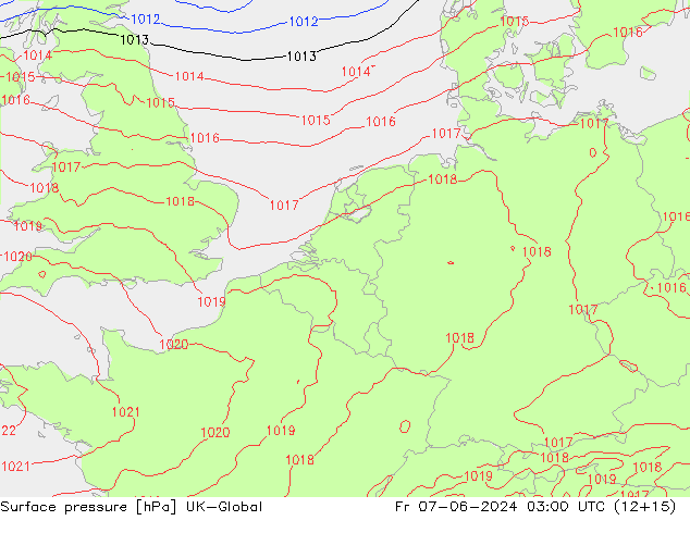 Surface pressure UK-Global Fr 07.06.2024 03 UTC