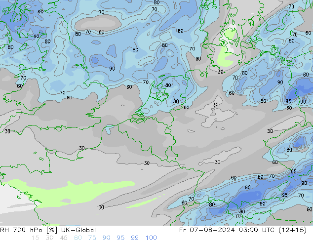 RH 700 hPa UK-Global Sex 07.06.2024 03 UTC