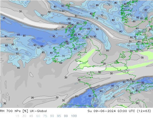 RH 700 hPa UK-Global Su 09.06.2024 03 UTC