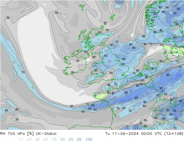 700 hPa Nispi Nem UK-Global Sa 11.06.2024 00 UTC