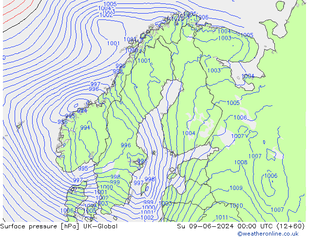 Bodendruck UK-Global So 09.06.2024 00 UTC