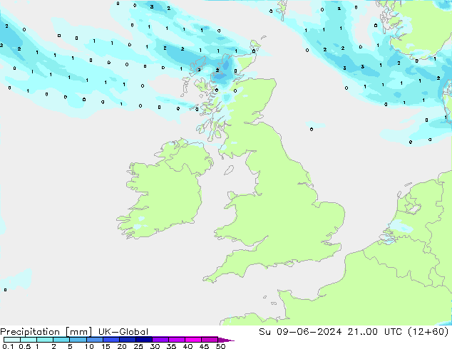 Precipitation UK-Global Su 09.06.2024 00 UTC