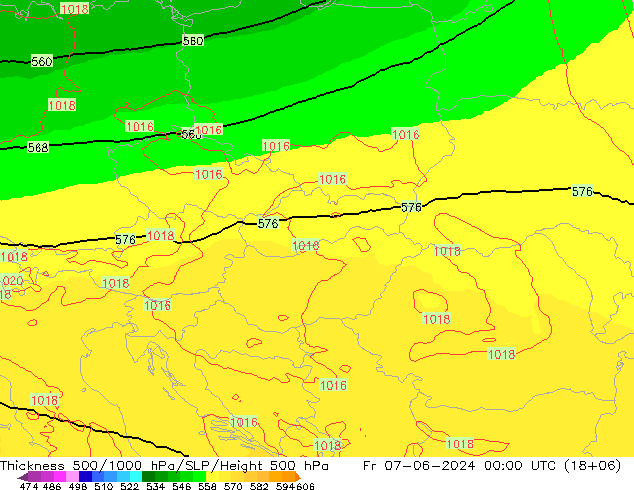 Thck 500-1000hPa UK-Global  07.06.2024 00 UTC