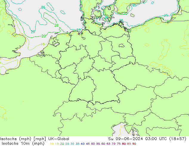 Isotachs (mph) UK-Global dom 09.06.2024 03 UTC