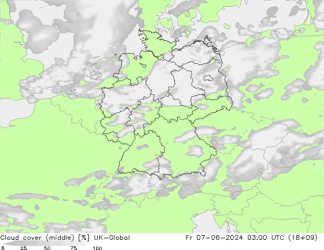 Nuages (moyen) UK-Global ven 07.06.2024 03 UTC