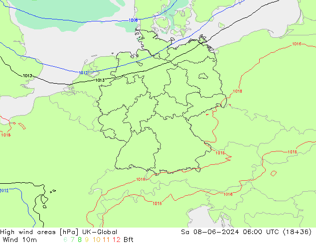 High wind areas UK-Global  08.06.2024 06 UTC