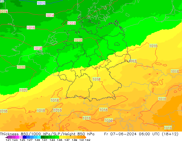 Thck 850-1000 hPa UK-Global Sex 07.06.2024 06 UTC