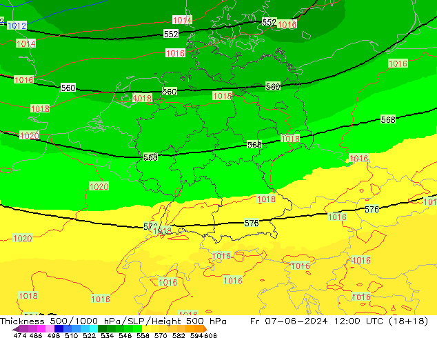Thck 500-1000hPa UK-Global Sex 07.06.2024 12 UTC