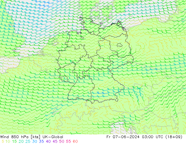 Wind 850 hPa UK-Global vr 07.06.2024 03 UTC