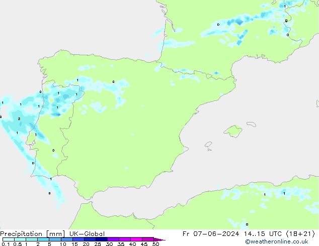 precipitação UK-Global Sex 07.06.2024 15 UTC