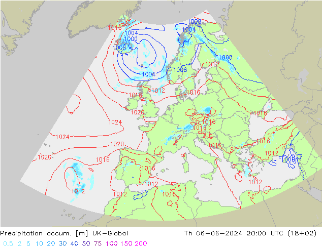 Precipitation accum. UK-Global Th 06.06.2024 20 UTC