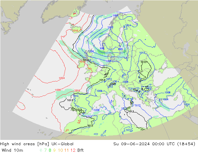 High wind areas UK-Global Dom 09.06.2024 00 UTC