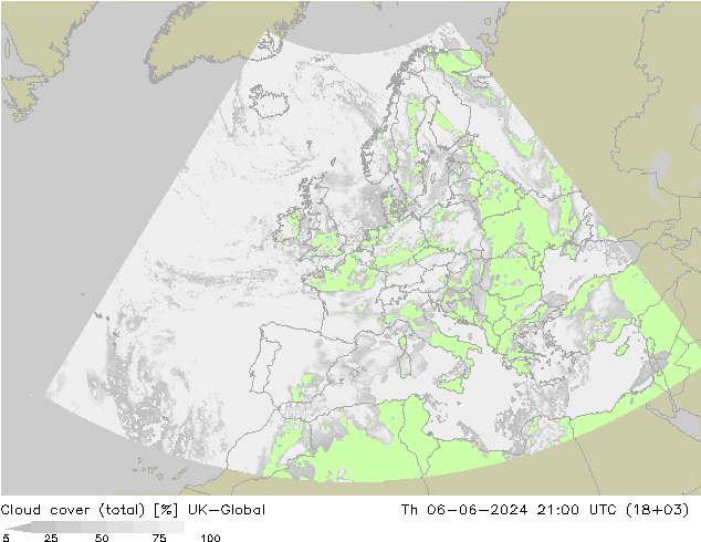 Wolken (gesamt) UK-Global Do 06.06.2024 21 UTC