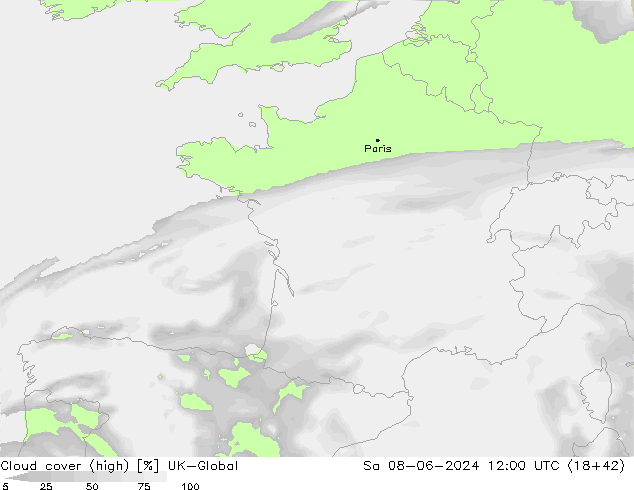 Wolken (hohe) UK-Global Sa 08.06.2024 12 UTC