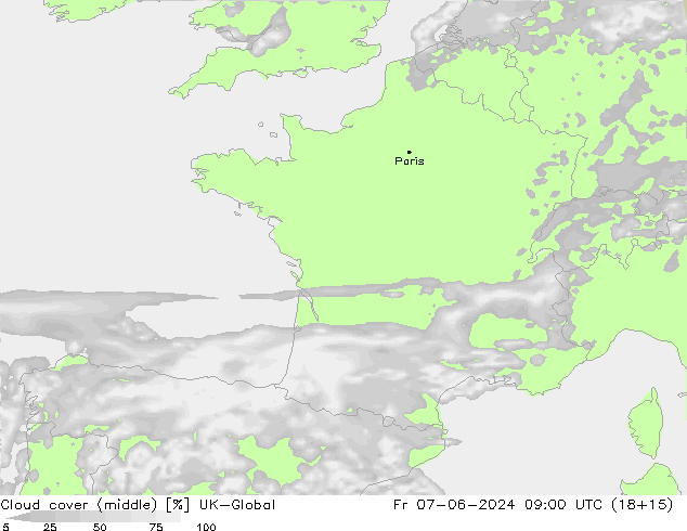 oblačnosti uprostřed UK-Global Pá 07.06.2024 09 UTC