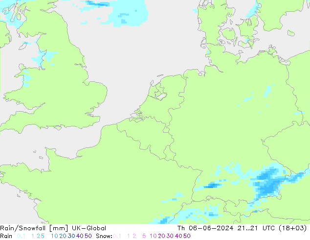 Rain/Snowfall UK-Global Per 06.06.2024 21 UTC