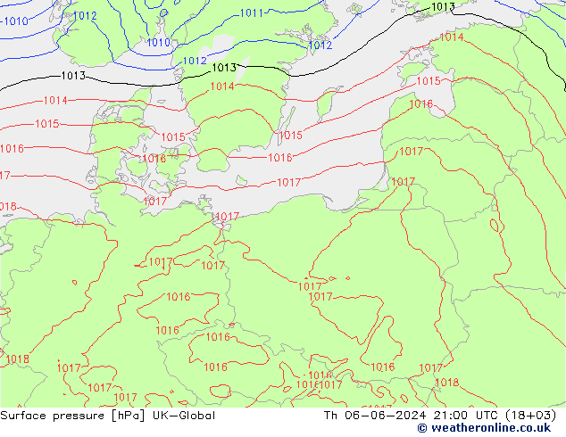 pression de l'air UK-Global jeu 06.06.2024 21 UTC