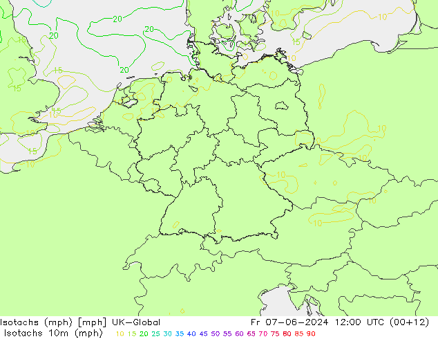 Isotachs (mph) UK-Global Sex 07.06.2024 12 UTC