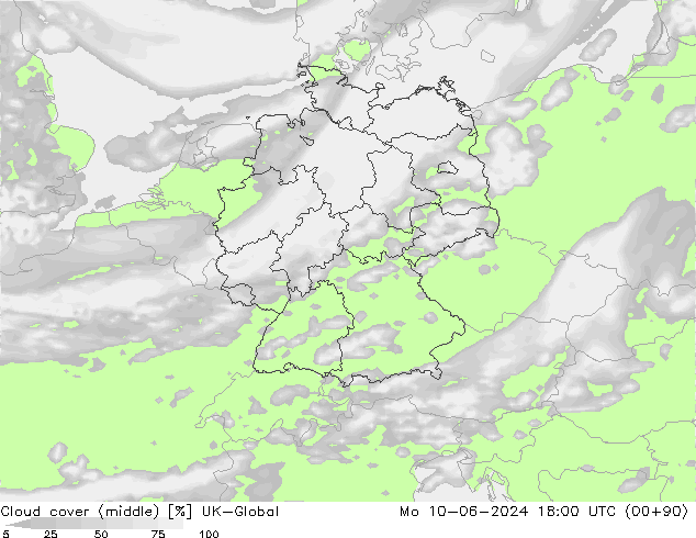 Cloud cover (middle) UK-Global Mo 10.06.2024 18 UTC