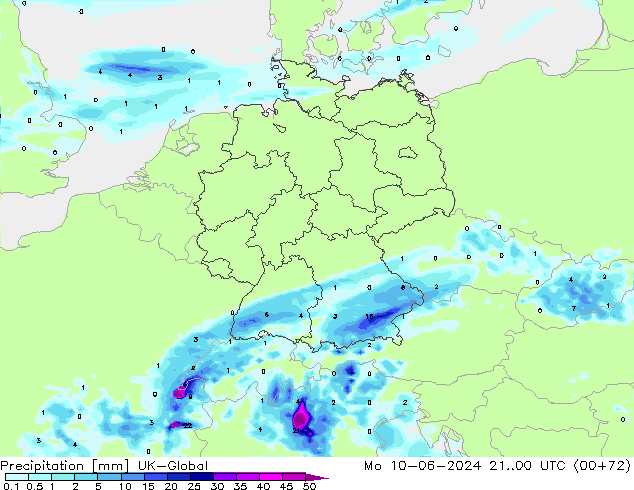 precipitação UK-Global Seg 10.06.2024 00 UTC