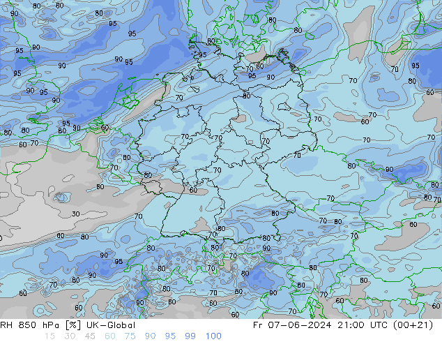 RH 850 hPa UK-Global Pá 07.06.2024 21 UTC