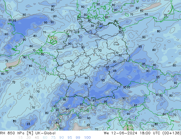 RV 850 hPa UK-Global wo 12.06.2024 18 UTC