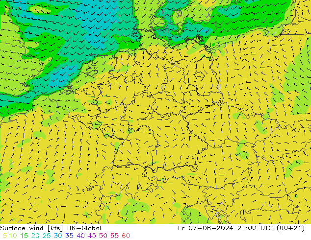 ветер 10 m UK-Global пт 07.06.2024 21 UTC