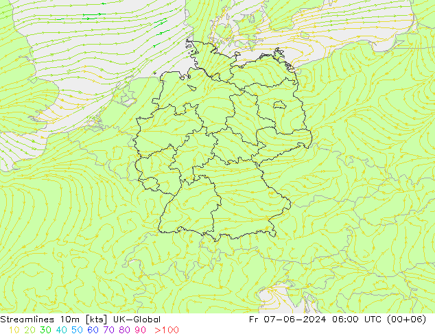 Rüzgar 10m UK-Global Cu 07.06.2024 06 UTC