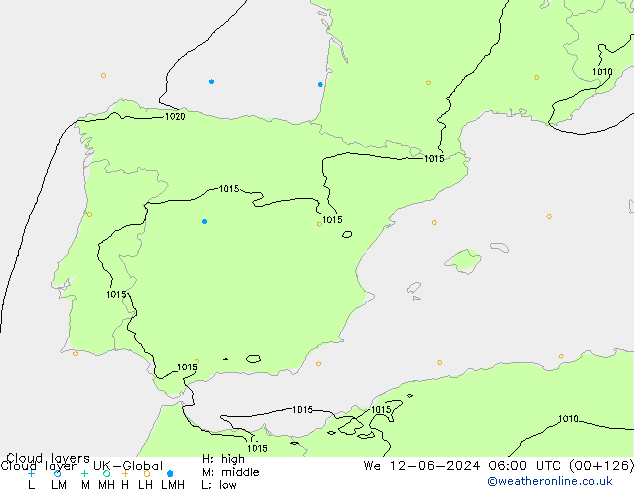 Cloud layer UK-Global  12.06.2024 06 UTC