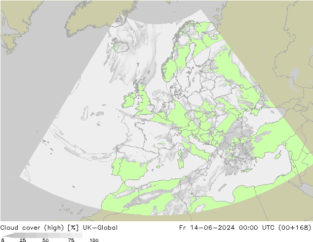 zachmurzenie (wysokie) UK-Global pt. 14.06.2024 00 UTC