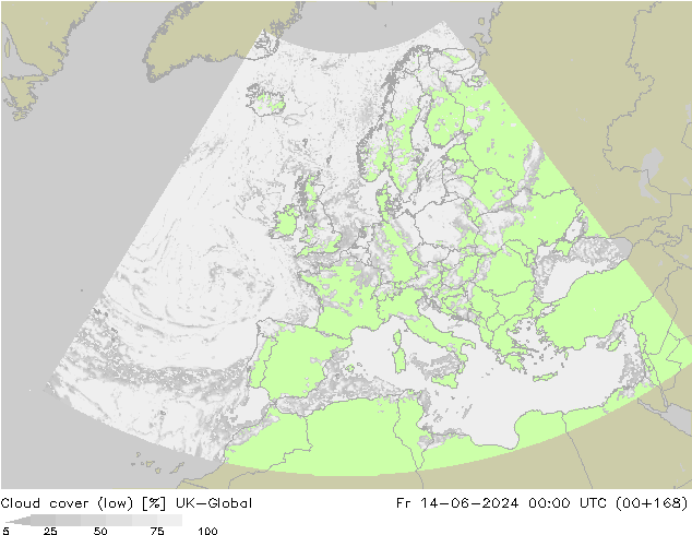 zachmurzenie (niskie) UK-Global pt. 14.06.2024 00 UTC