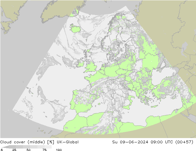 Nuages (moyen) UK-Global dim 09.06.2024 09 UTC