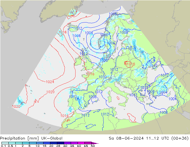 Yağış UK-Global Cts 08.06.2024 12 UTC