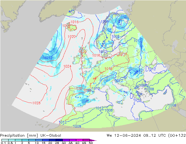 Niederschlag UK-Global Mi 12.06.2024 12 UTC