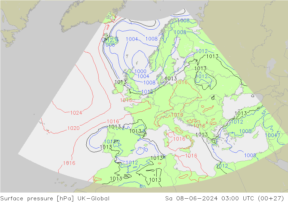 Surface pressure UK-Global Sa 08.06.2024 03 UTC