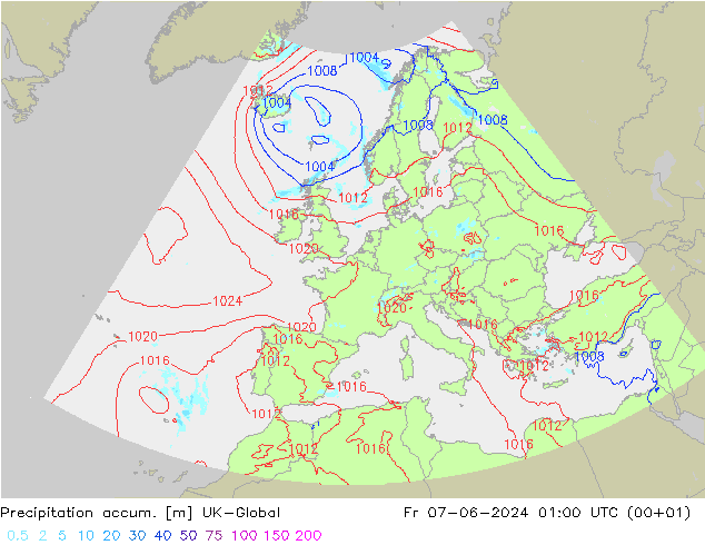 Precipitation accum. UK-Global  07.06.2024 01 UTC