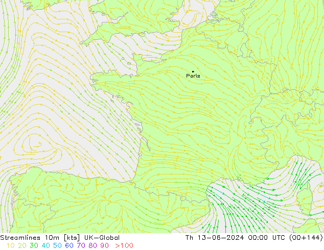 Ligne de courant 10m UK-Global jeu 13.06.2024 00 UTC