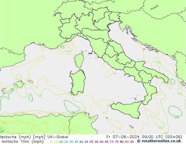 Eşrüzgar Hızları mph UK-Global Cu 07.06.2024 09 UTC