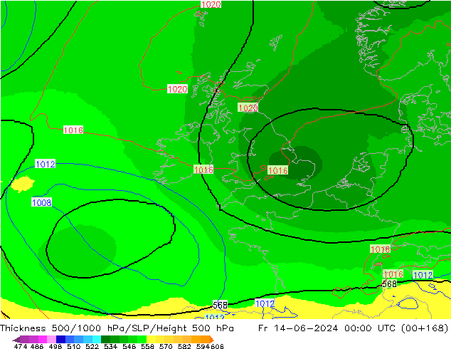 Thck 500-1000hPa UK-Global ven 14.06.2024 00 UTC