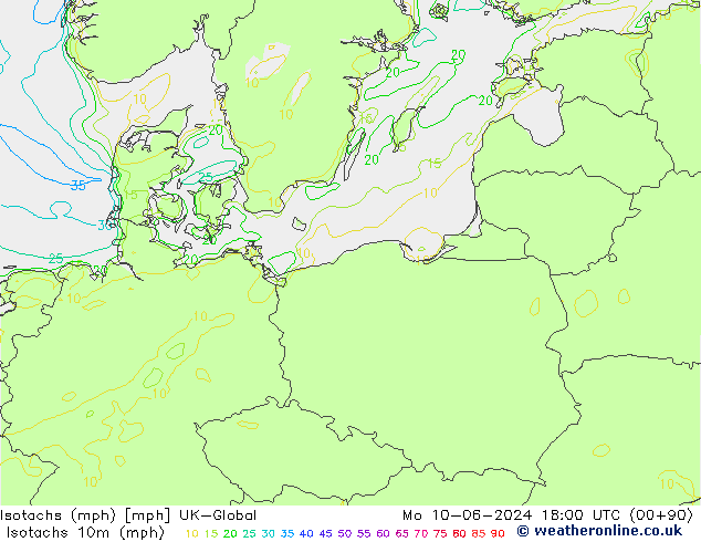 Isotachs (mph) UK-Global Mo 10.06.2024 18 UTC