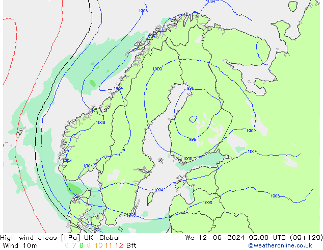 High wind areas UK-Global We 12.06.2024 00 UTC