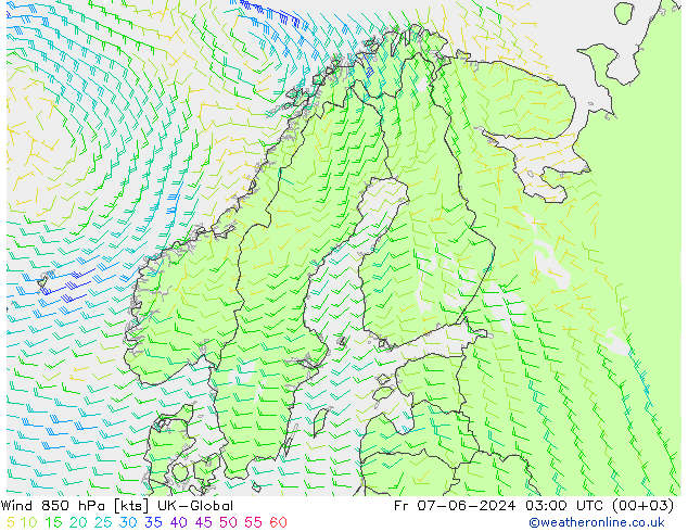 Viento 850 hPa UK-Global vie 07.06.2024 03 UTC