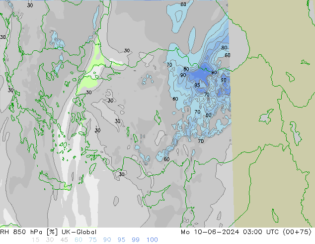 RH 850 hPa UK-Global Seg 10.06.2024 03 UTC