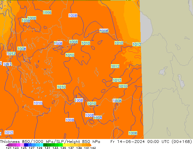 Thck 850-1000 hPa UK-Global ven 14.06.2024 00 UTC