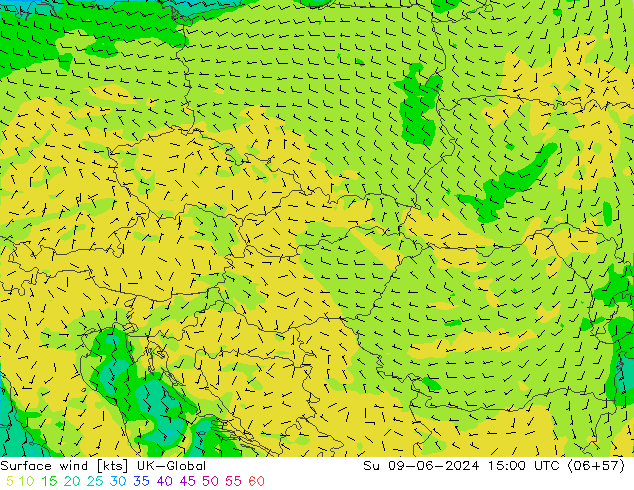 ветер 10 m UK-Global Вс 09.06.2024 15 UTC