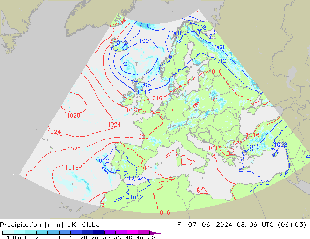 Yağış UK-Global Cu 07.06.2024 09 UTC