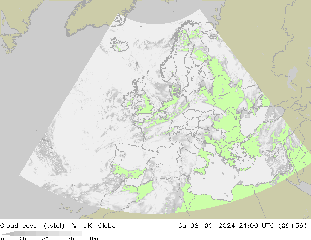 Cloud cover (total) UK-Global Sa 08.06.2024 21 UTC