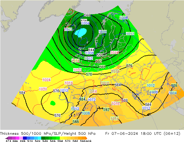 Thck 500-1000hPa UK-Global ven 07.06.2024 18 UTC